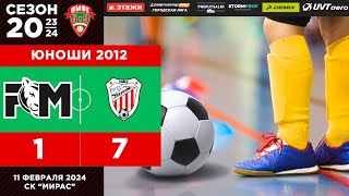 КММФЛ 2023-2024. Юноши 2012 г.р. Матч Football Masters - Эверест 1-7