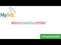 primary key in mysql