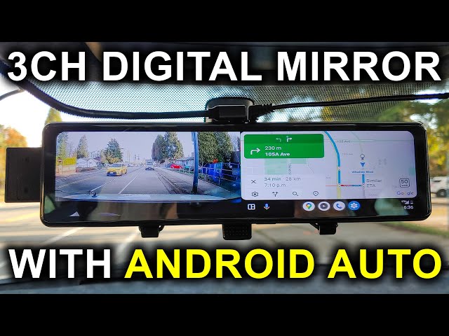 Smart Mirror with Wireless Apple CarPlay Android Auto and Dashcam