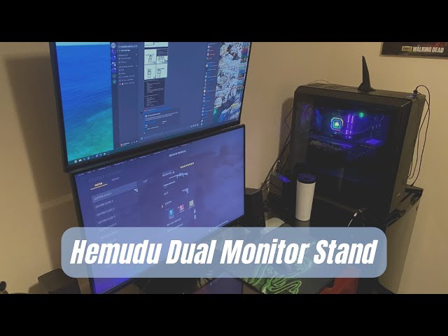 HEMUDU HT05B-001 Single LCD Computer Monitor Free-Standing Desk