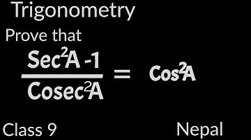 part 5 Trigonometry class 9 prove that Question problem solve Nepal Mathematics