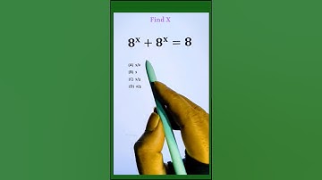 8^x + 8^x = 8 - Solving A Nice Exponential Equation #shorts #maths