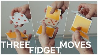 3 EASY FIDGET MOVES ( + FALSE CUT) || CARDISTRY TUTORIAL by wcklx