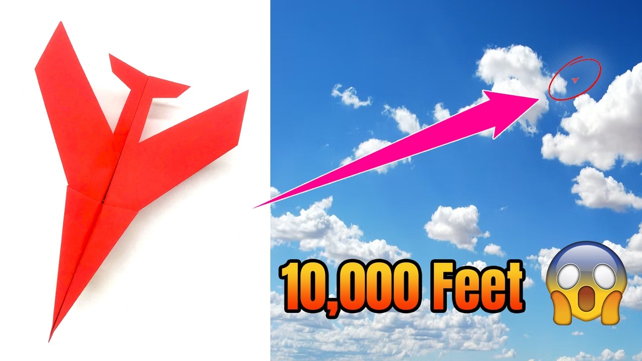 How to Make a WORLD RECORD Paper Airplane that Fly Far 10,000 Feet ...