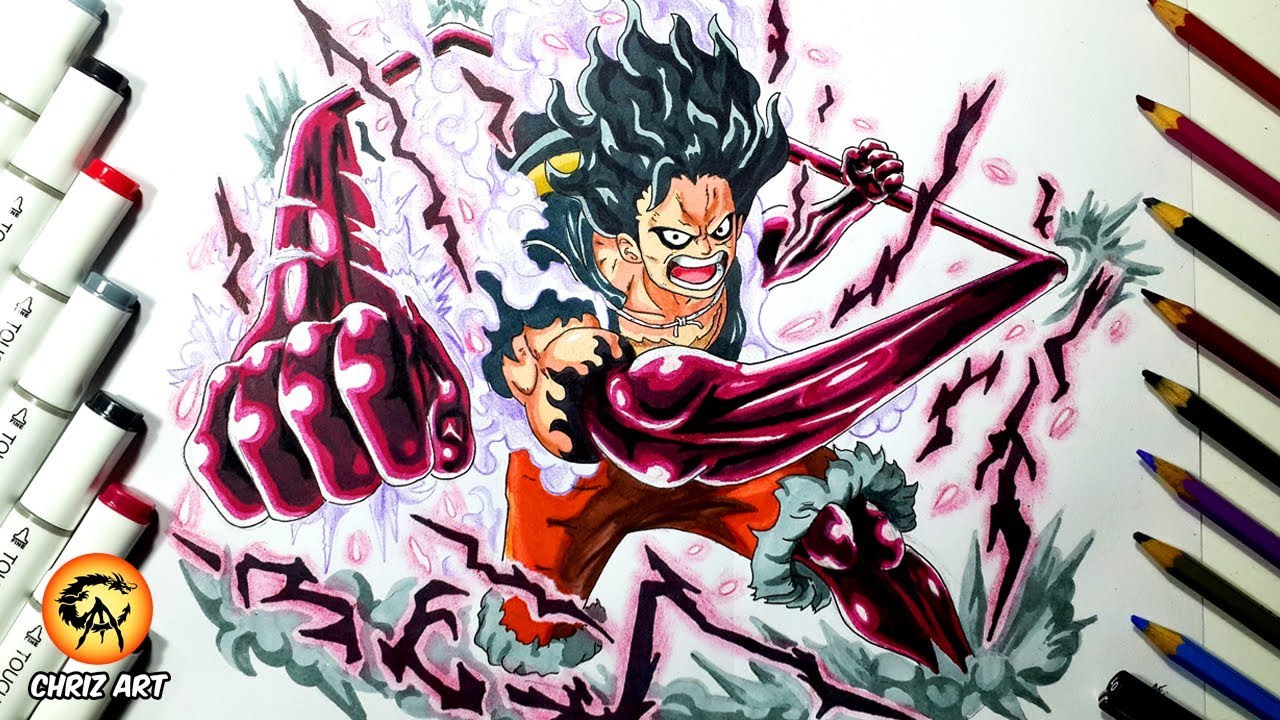 Dibujos de luffy gear 4