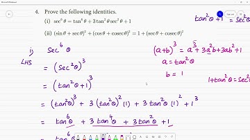 Class 10 TN  Maths 6. Trigonometry Exercise 6.1   4. Prove .(i) sec^6A=  tan^6A+3 tan ^2 A sec^2A +1
