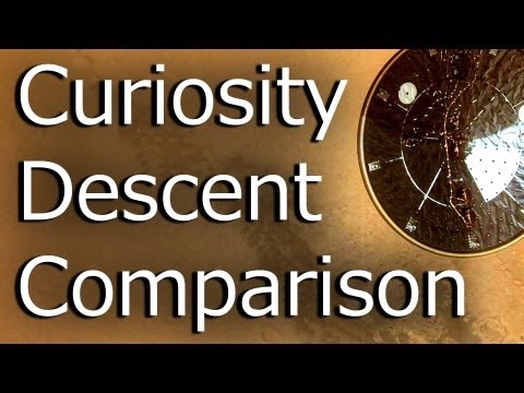 Comparison - Mars Curiosity Descent - Ultra HD 30fps Smooth-Motion