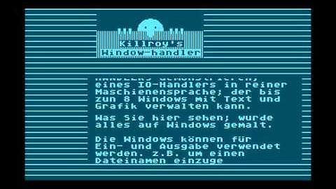 Window-handler for Atari XL