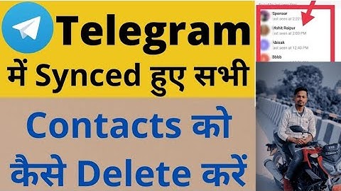 How to delete all synced contacts in telegram account | Telegram par contacts kaise delete kare.