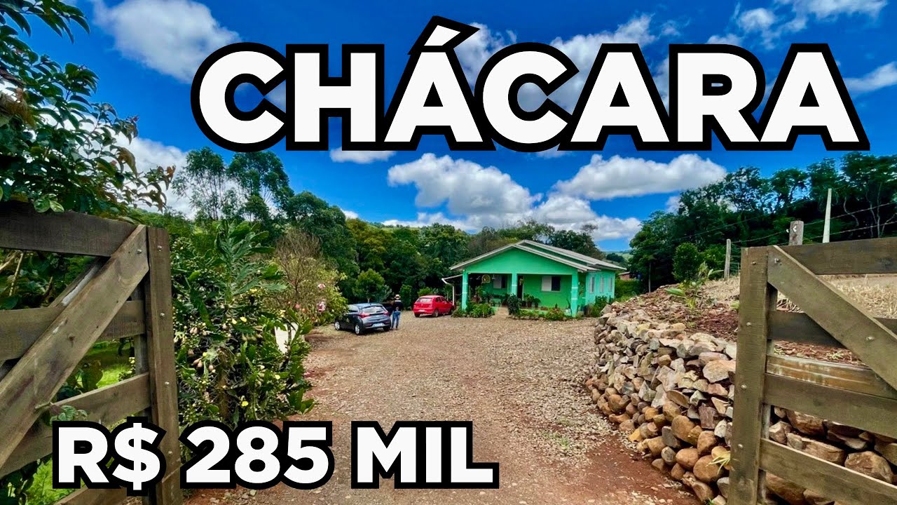 (VENDIDO) CHÁCARA EM SANTA CATARINA CASA TRÊS QUARTOS RIO FRUTAS LAZER  R$285MIL