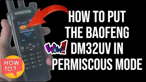 Promiscue modus op je DM-32UV?! | Hoe