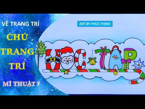 cách vẽ chữ trang trí đơn giản