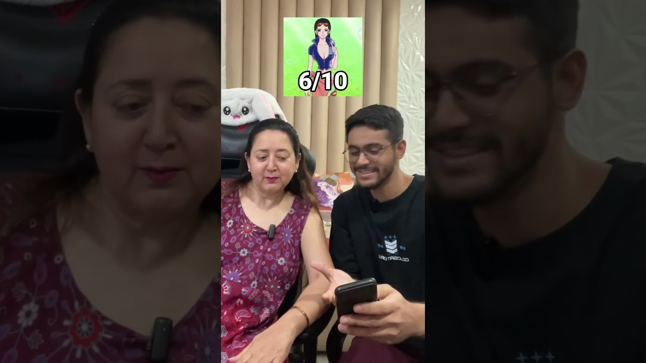 ⁣Asking my mom to rate anime girls 😂