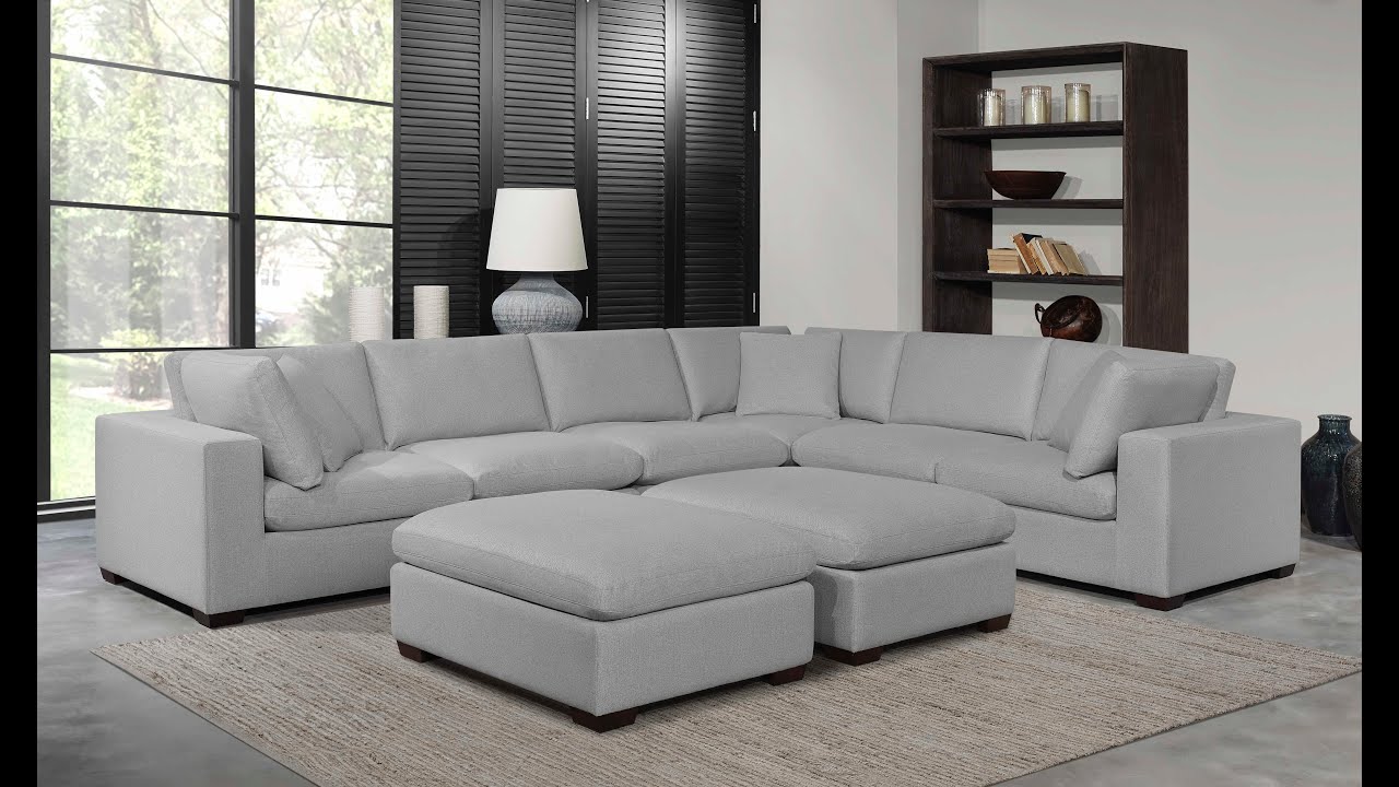 Thomasville Lowell 8 Piece Modular, Thomasville Leather Sectionals