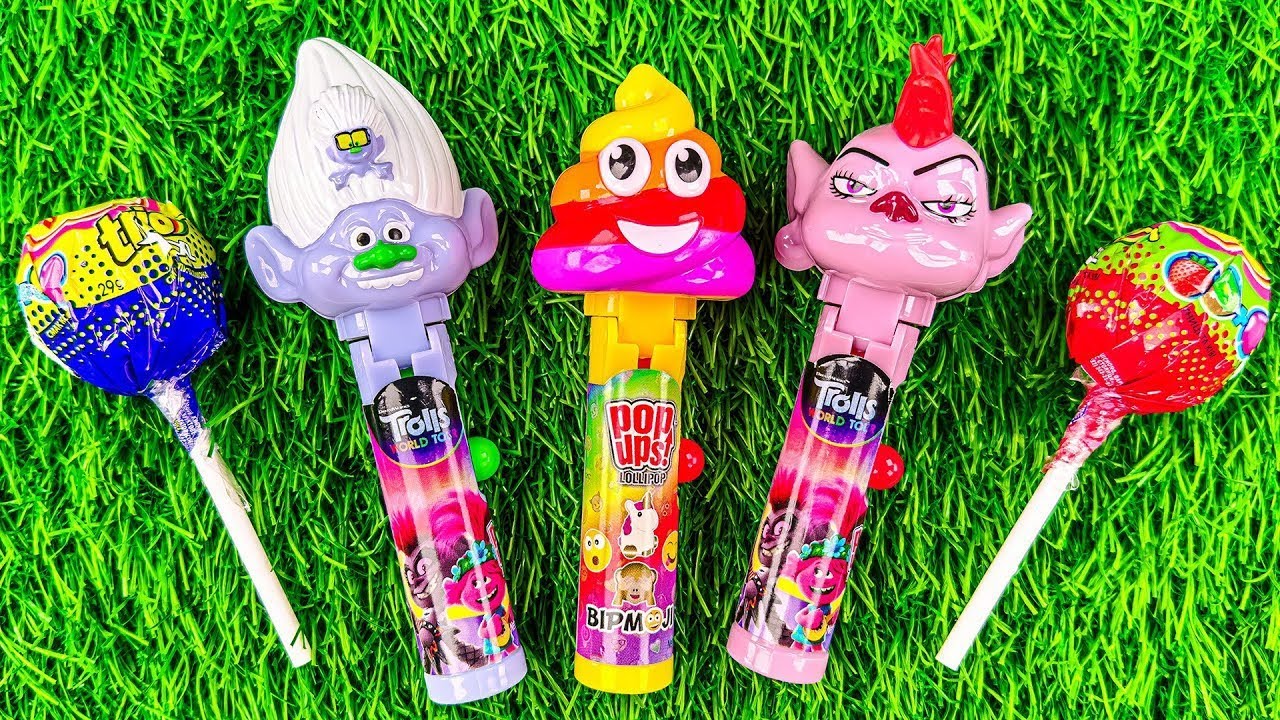 3 Minutes Satisfying with How To Unboxing Rainbow Five Lollipop Candy ASMR Relaxing