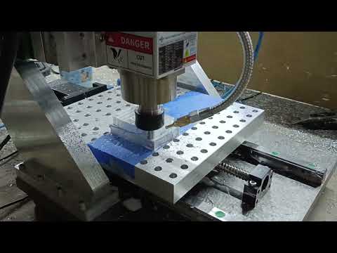 Adaptive clearing -first real milling test in aluminum - LinuxCNC - CNC