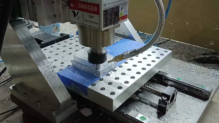 Adaptive clearing -first real milling test in aluminum - LinuxCNC - CNC