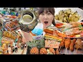 오키나와🌴 마키시 시장 맛집투어 먹방 | 포크타마고, 오니기리, 꼬치, 파인애플, 블루씰 아이스크림, 해산물 | Makishi Market in Okinawa