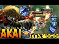 100 annoying akai best one shot build  emblem for jungler mvp plays  build top 1 global akai