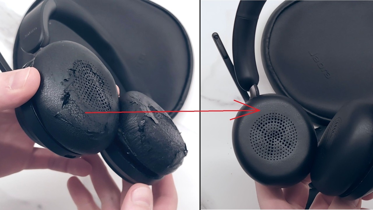 How To Remove & Replace Jabra Evolve2 65 Ear-pads Cushions - YouTube