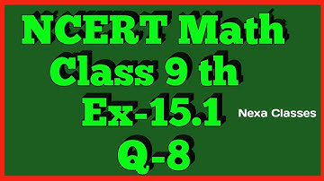 Class 9th, Maths Ex-15.1, Q-8 (Probability) NCERT. CBSE