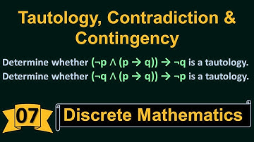 tautology, contradiction, contingency | Part 7