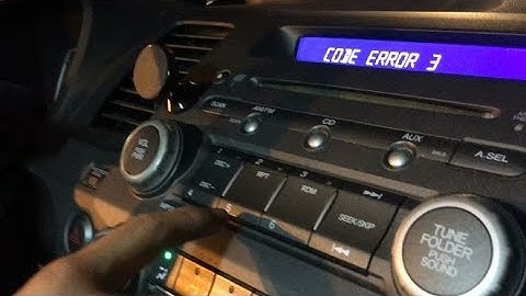 How To Get Honda Radio Unlock Code, Serial Number , Reset Error Msg & Time Clock | Civic CRV Accord