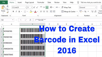How to Create Barcode in Excel 2016