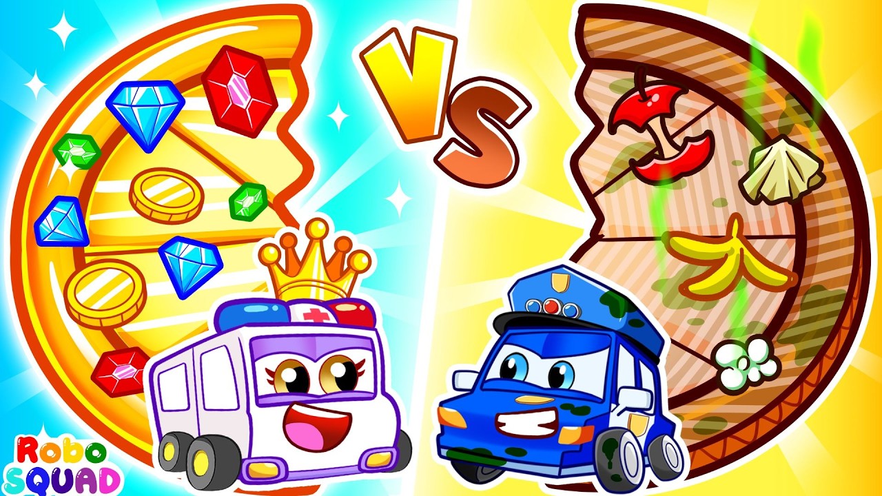 Golden or Cardboard Pizza Song | Eat Healthy Baby Song | Nursery Rhymes & Kids Songs | RoboSquad