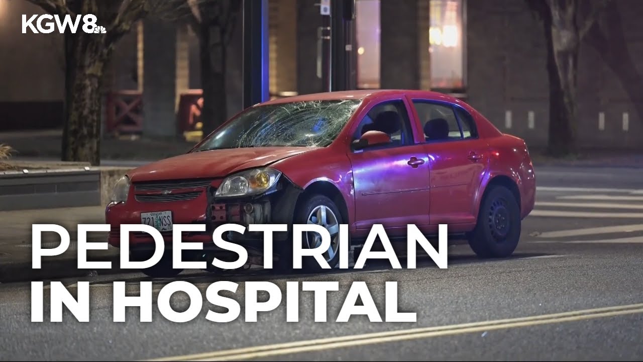 Driver arrested after hitting pedestrian in Portland - YouTube