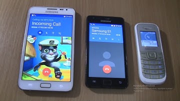 Incoming call & Outgoing call at the Same Time   Samsung Galaxy Note 1  Android 7+S2 android 7+1200M