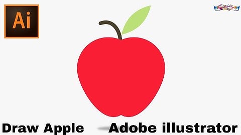 How to design flat Apple in illustrator , illustrator cc Tutorial. Zarak graphic designer