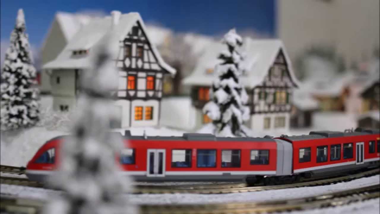 Noch N scale Winter layout - YouTube