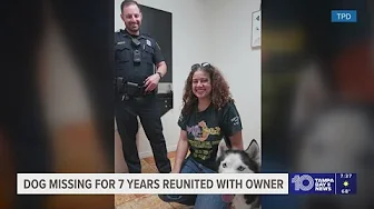 'Significantly better place': TPD officer reunites Husky missing for 7 years with owner