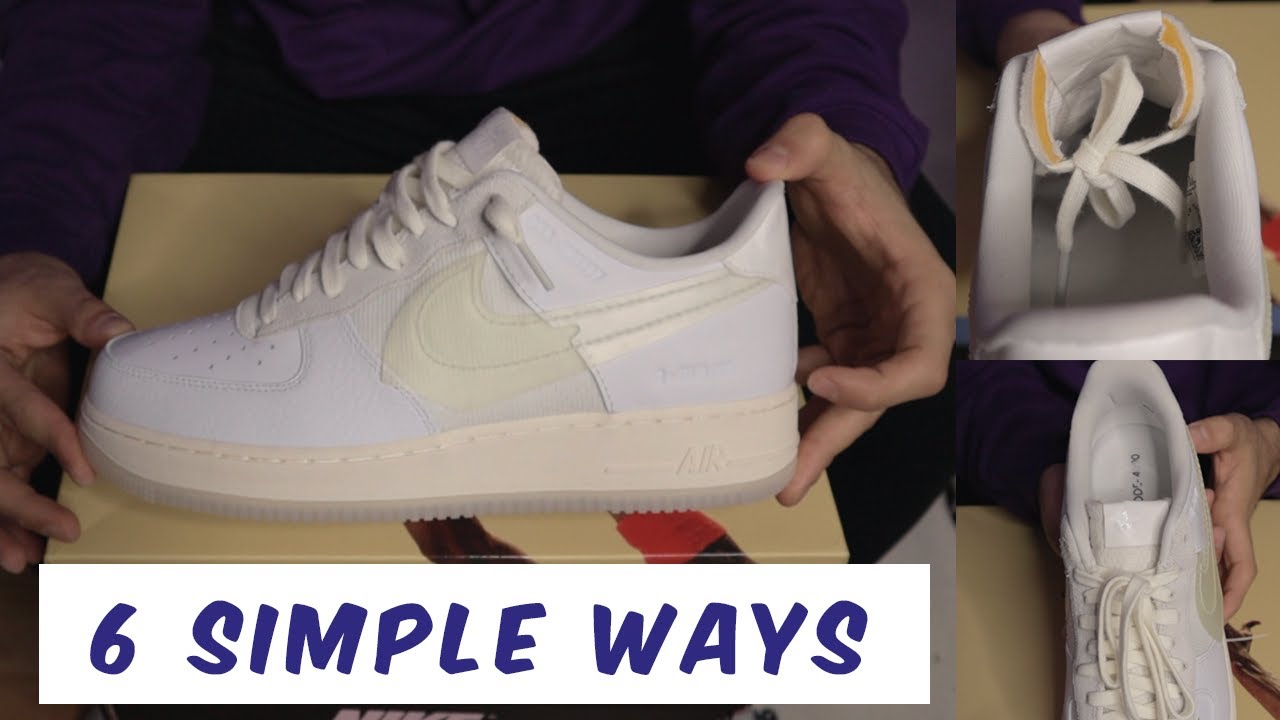 How To Lace Nike Air Force 1's *6 SIMPLE WAYS* - YouTube