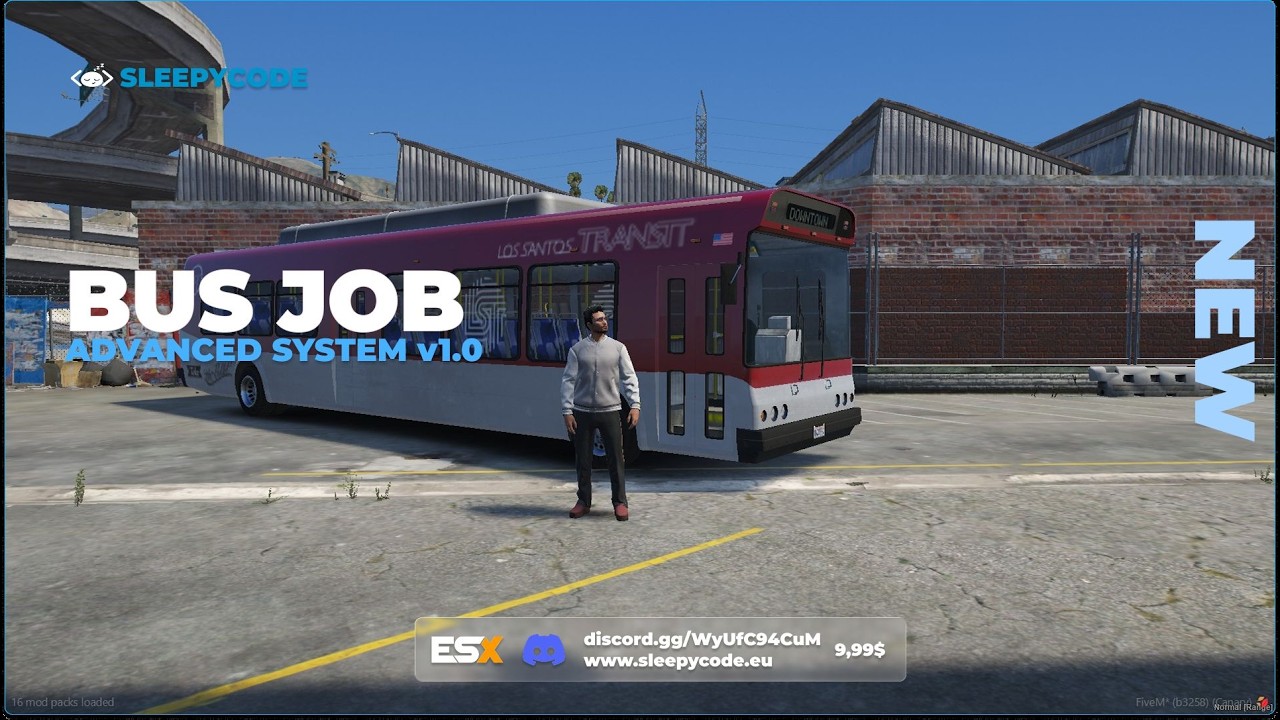 BUS JOB - Most Advanced Bus Job Script for FiveM! [ESX] - YouTube