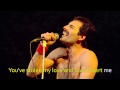 Queen 2013 - Love of my Life - Guitar Insrumental - lyrics highlight - Karaoke 2013