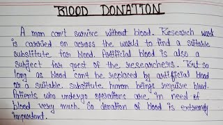 a speech on blood donation