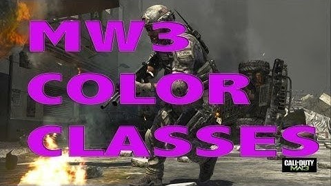 How get color class names MW3.