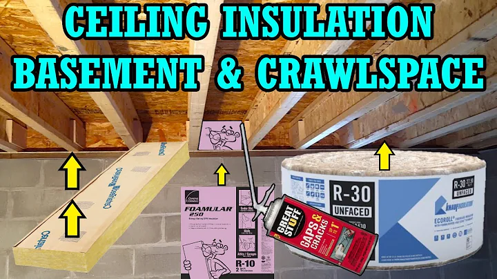 How to install Ceiling Insulation in a Basement or Crawlspace & why you should. R30, R21, R19, R13.