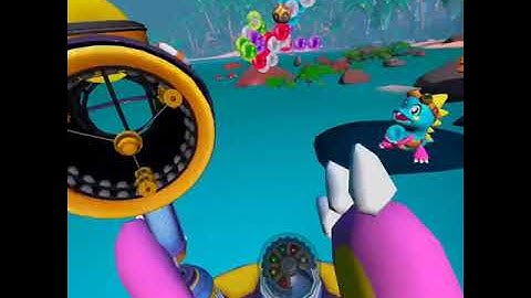 Failing at Puzzle Bobble VR.