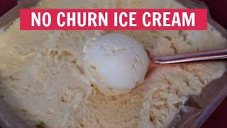 No Churn Vanilla Ice Cream Recipe | Easy Creamy No Bake Dessert