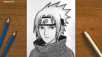 How to Draw Sasuke Uchiha | Easy Anime Sketch Step-by-Step | Naruto Drawing Tutorial for beginners
