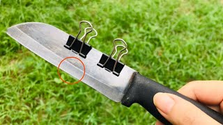 Easy Way To Sharpen A Knife Like A Razor Sharp ! Amazing Idea  Win Tips