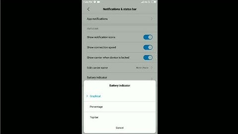 how to change battery indicator in Redmi (mi)