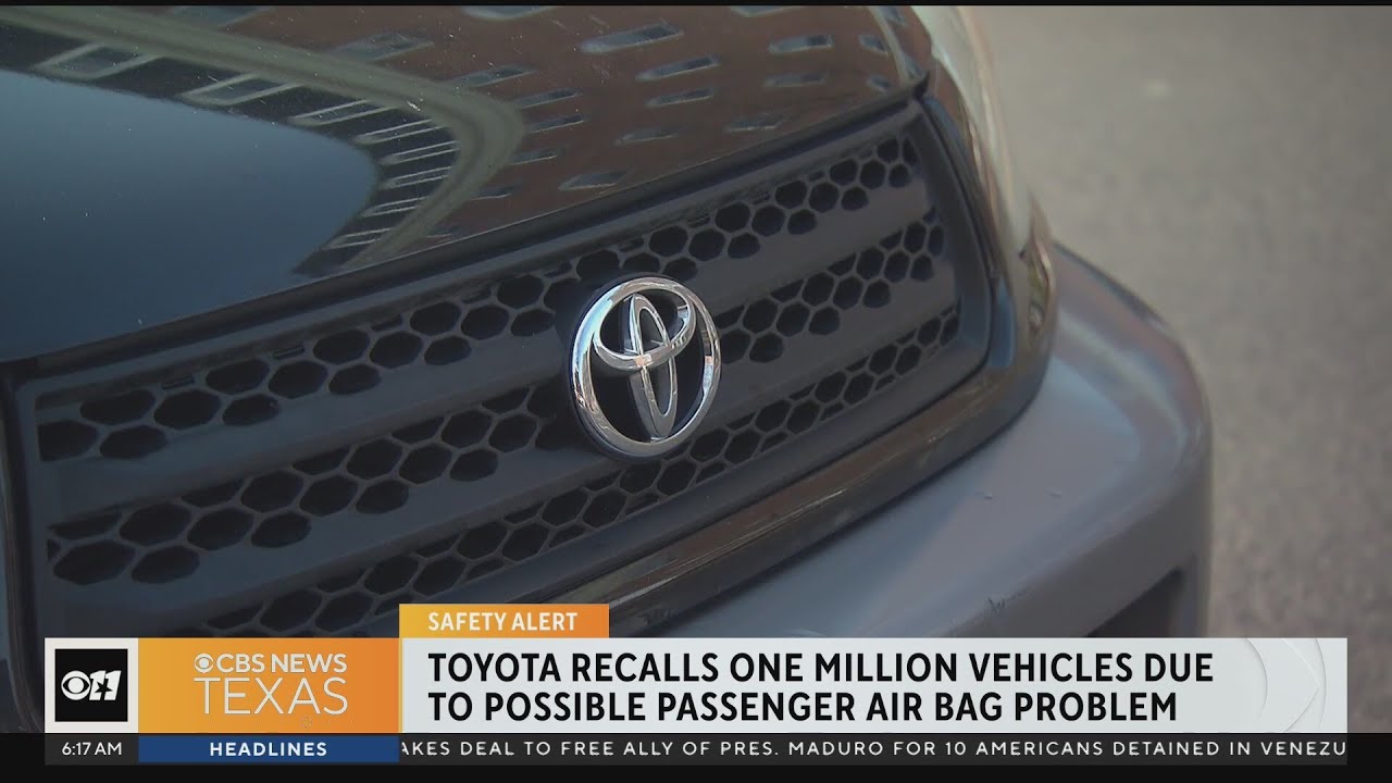 Toyota recalls 1 million vehicles over possible air bag problem YouTube