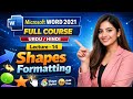 Microsoft Word 2021 Full Course in Urdu/Hindi | Lecture -14 | Shapes Format