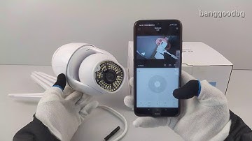 Guudgo 100 LED 1080P 2MP IP Camera Outdoor Wireless Wifi Security IP66 Waterproof Camera with Zoom