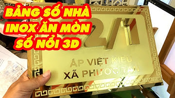 Làm Biền Bảng Số Nhà Bằng Inox Vàng Bóng - Số Nổi
