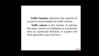 CE366 TEM | Highway Capacity